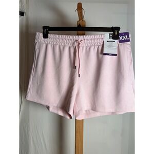 Members Mark Womens Sandwash Short Pink Elastic Waist XXL New